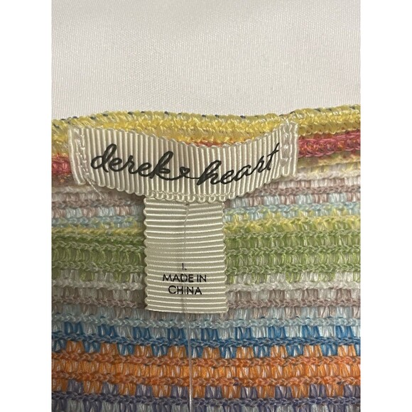 Derek Heart Size Crochet Knit Tank & Shorts Set L 11/13 BoHo Hippie Retro New - Picture 15 of 15